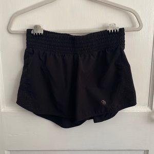 Black running shorts